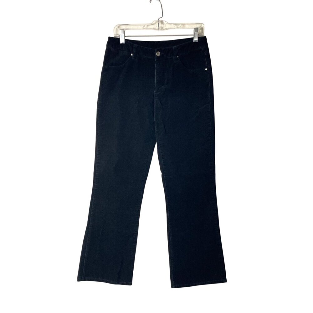 Wrangler Black Corduroy Pants Size 5/6 Women's Mid-Rise Bootcut Denim Blend